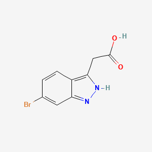 2-(6-BROMO-1H-INDAZOL-3-YL)ACETIC ACID structure, CAS 944904-66-9