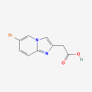 2-(6-BROMOIMIDAZO[1,2-A]PYRIDIN-2-YL)ACETIC ACID structure, CAS 59128-15-3