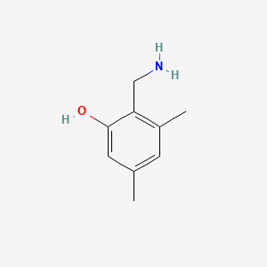 2-(AMINOMETHYL)-3,5-DIMETHYLPHENOL structure, CAS 769871-92-3