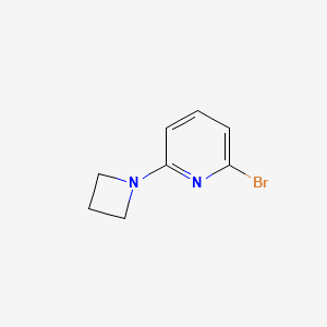 2-(AZETIDIN-1-YL)-6-BROMOPYRIDINE structure, CAS 1288991-76-3