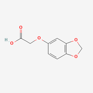 2-(BENZO[D][1,3]DIOXOL-5-YLOXY)ACETIC ACID structure, CAS 106690-33-9