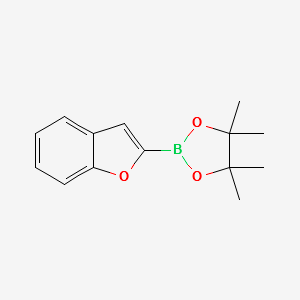 2-(BENZOFURAN-2-YL)-4,4,5,5-TETRAMETHYL-1,3,2-DIOXABOROLANE structure, CAS 402503-13-3