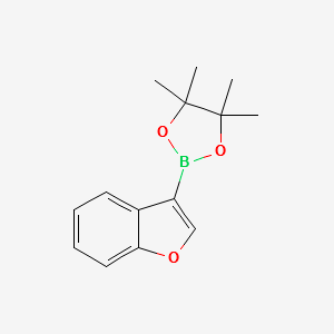2-(BENZOFURAN-3-YL)-4,4,5,5-TETRAMETHYL-1,3,2-DIOXABOROLANE structure, CAS 796851-30-4