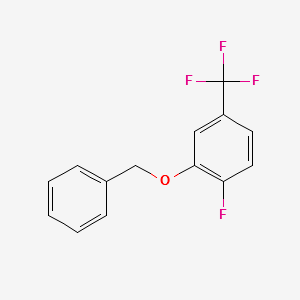 2-(BENZYLOXY)-1-FLUORO-4-(TRIFLUOROMETHYL)BENZENE structure, CAS 847148-74-7