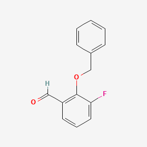 2-(BENZYLOXY)-3-FLUOROBENZALDEHYDE structure, CAS 148872-79-1