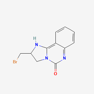2-(BROMOMETHYL)-2,3-DIHYDROIMIDAZO[1,2-C]QUINAZOLIN-5(6H)-ONE structure, CAS 139047-54-4