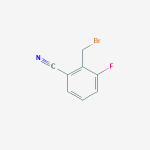 2-(BROMOMETHYL)-3-FLUOROBENZONITRILE structure, CAS 635723-84-1