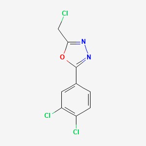 2-(CHLOROMETHYL)-5-(3,4-DICHLOROPHENYL)-1,3,4-OXADIAZOLE structure, CAS 33575-81-4