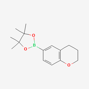 2-(CHROMAN-6-YL)-4,4,5,5-TETRAMETHYL-1,3,2-DIOXABOROLANE structure, CAS 1002727-88-9