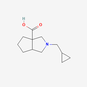 2-(CYCLOPROPYLMETHYL)OCTAHYDROCYCLOPENTA[C]PYRROLE-3A-CARBOXYLIC ACID structure, CAS 1142202-12-7