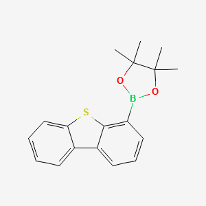 2-(DIBENZO[B,D]THIOPHEN-4-YL)-4,4,5,5-TETRAMETHYL-1,3,2-DIOXABOROLANE structure, CAS 912824-84-1