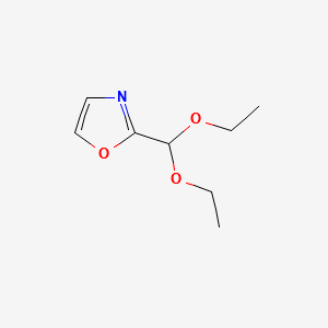 2-(DIETHOXYMETHYL)OXAZOLE structure, CAS 1263280-97-2