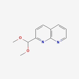 2-(DIMETHOXYMETHYL)-1,8-NAPHTHYRIDINE structure, CAS 204452-90-4
