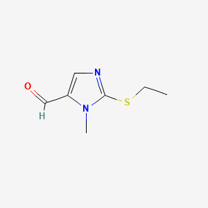 2-(ETHYLTHIO)-1-METHYL-1H-IMIDAZOLE-5-CARBALDEHYDE structure, CAS 191411-48-0