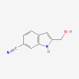 2-(HYDROXYMETHYL)-1H-INDOLE-6-CARBONITRILE structure, CAS 104291-65-8