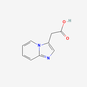 2-(IMIDAZO[1,2-A]PYRIDIN-3-YL)ACETIC ACID structure, CAS 17745-04-9