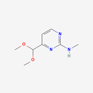 2-(METHYLAMINO)PYRIMIDINE-4-CARBOXALDEHYDE DIMETHYL ACETAL structure, CAS 180869-38-9