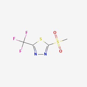 2-(METHYLSULFONYL)-5-(TRIFLUOROMETHYL)-1,3,4-THIADIAZOLE structure, CAS 27603-25-4