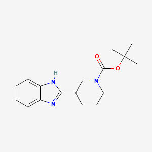 2-(N-BOC-PIPERIDIN-3-YL)-1H-BENZOIMIDAZOLE structure, CAS 1229000-10-5