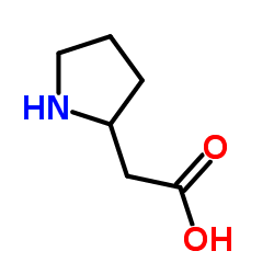 2-(PYRROLIDIN-2-YL)ACETIC ACID structure, CAS 56879-46-0
