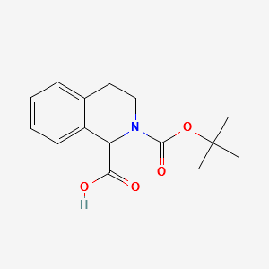 2-(TERT-BUTOXYCARBONYL)-1,2,3,4-TETRAHYDROISOQUINOLINE-1-CARBOXYLIC ACID structure, CAS 166591-85-1