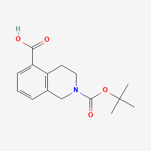 2-(TERT-BUTOXYCARBONYL)-1,2,3,4-TETRAHYDROISOQUINOLINE-5-CARBOXYLIC ACID structure, CAS 872001-50-8