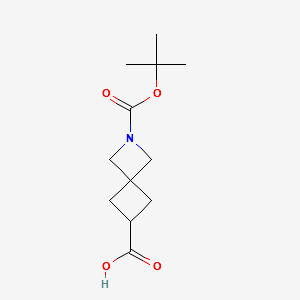 2-(TERT-BUTOXYCARBONYL)-2-AZASPIRO[3.3]HEPTANE-6-CARBOXYLIC ACID structure, CAS 1211526-53-2