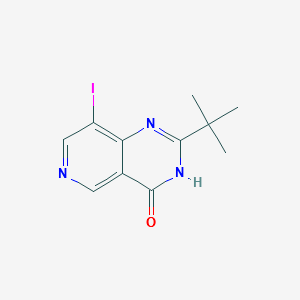 2-(TERT-BUTYL)-8-IODOPYRIDO[4,3-D]PYRIMIDIN-4(3H)-ONE structure, CAS 705292-04-2