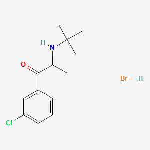 2-(TERT-BUTYLAMINO)-1-(3-CHLOROPHENYL)PROPAN-1-ONE HYDROBROMIDE structure, CAS 905818-69-1
