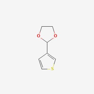 2-(THIOPHEN-3-YL)-1,3-DIOXOLANE structure, CAS 13250-82-3