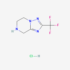 2-(TRIFLUOROMETHYL)-5,6,7,8-TETRAHYDRO-[1,2,4]TRIAZOLO[1,5-A]PYRAZINE HYDROCHLORIDE structure, CAS 1013905-12-8