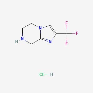 2-(TRIFLUOROMETHYL)-5,6,7,8-TETRAHYDROIMIDAZO[1,2-A]PYRAZINE HYDROCHLORIDE structure, CAS 911064-58-9