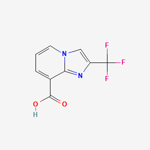 2-(TRIFLUOROMETHYL)IMIDAZO[1,2-A]PYRIDINE-8-CARBOXYLIC ACID structure, CAS 73221-20-2
