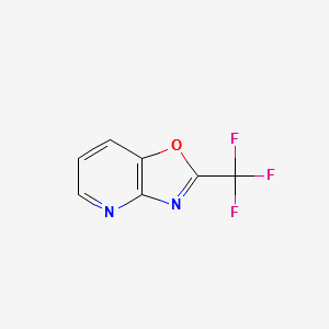 2-(TRIFLUOROMETHYL)OXAZOLO[4,5-B]PYRIDINE structure, CAS 894406-63-4