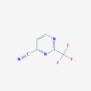 2-(TRIFLUOROMETHYL)PYRIMIDINE-4-CARBONITRILE structure, CAS 916210-03-2