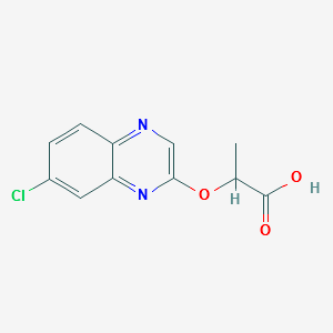 2-[(7-CHLORO-2-QUINOXALINYL)OXY]PROPANOIC ACID structure, CAS 347162-50-9