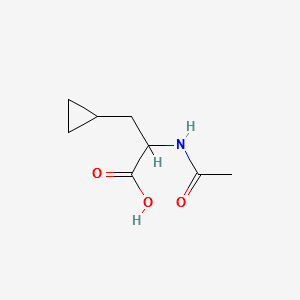 2-ACETAMIDO-3-CYCLOPROPYLPROPANOIC ACID structure, CAS 133992-69-5