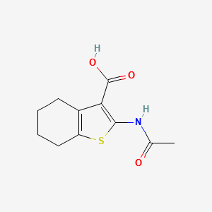 2-ACETAMIDO-4,5,6,7-TETRAHYDROBENZO[B]THIOPHENE-3-CARBOXYLIC ACID structure, CAS 13130-43-3