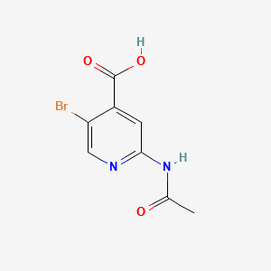 2-ACETAMIDO-5-BROMOISONICOTINIC ACID structure, CAS 871269-03-3
