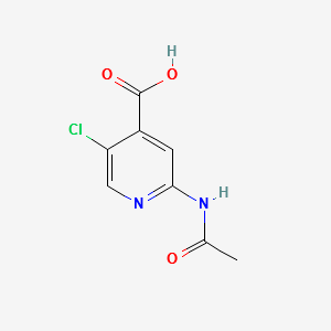 2-ACETAMIDO-5-CHLOROISONICOTINIC ACID structure, CAS 944390-08-3