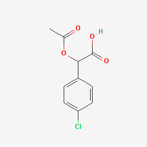 2-ACETOXY-2-(4-CHLOROPHENYL)ACETIC ACID structure, CAS 153750-10-8