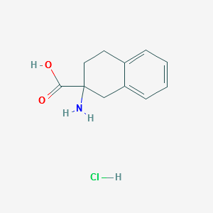 2-AMINO-1,2,3,4-TETRAHYDRONAPHTHALENE-2-CARBOXYLIC ACID HYDROCHLORIDE structure, CAS 372143-98-1
