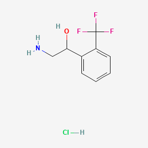 2-AMINO-1-(2-(TRIFLUOROMETHYL)PHENYL)ETHANOL HYDROCHLORIDE structure, CAS 849928-42-3