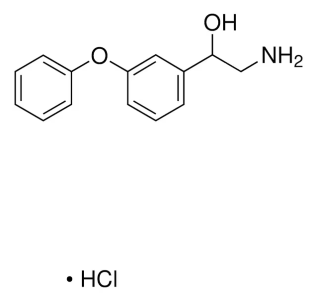 2-AMINO-1-(3-PHENOXYPHENYL)ETHANOL HYDROCHLORIDE structure, CAS 133562-41-1