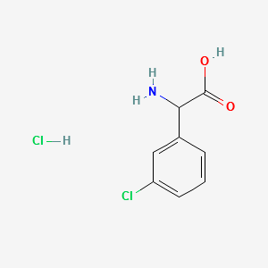 2-AMINO-2-(3-CHLOROPHENYL)ACETIC ACID HYDROCHLORIDE structure, CAS 1214196-70-9