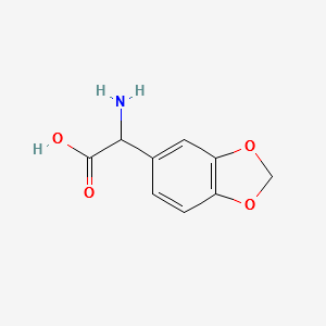 2-AMINO-2-(BENZO[D][1,3]DIOXOL-5-YL)ACETIC ACID structure, CAS 39533-43-2