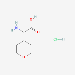 2-AMINO-2-(TETRAHYDRO-2H-PYRAN-4-YL)ACETIC ACID HYDROCHLORIDE structure, CAS 868748-75-8