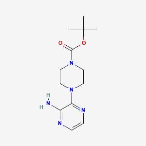 2-AMINO-3-(4-BOC-PIPERAZIN-1-YL)PYRAZINE structure, CAS 1208542-95-3