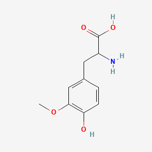 2-AMINO-3-(4-HYDROXY-3-METHOXYPHENYL)PROPANOIC ACID structure, CAS 7636-26-2
