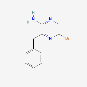 2-AMINO-3-(PHENYLMETHYL)-5-BROMOPYRAZINE structure, CAS 174680-55-8